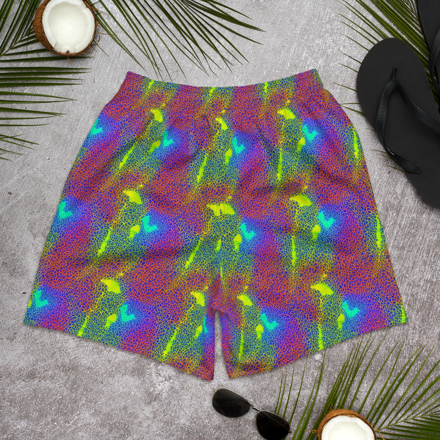 Men's Athletic Shorts - Prismatic Web