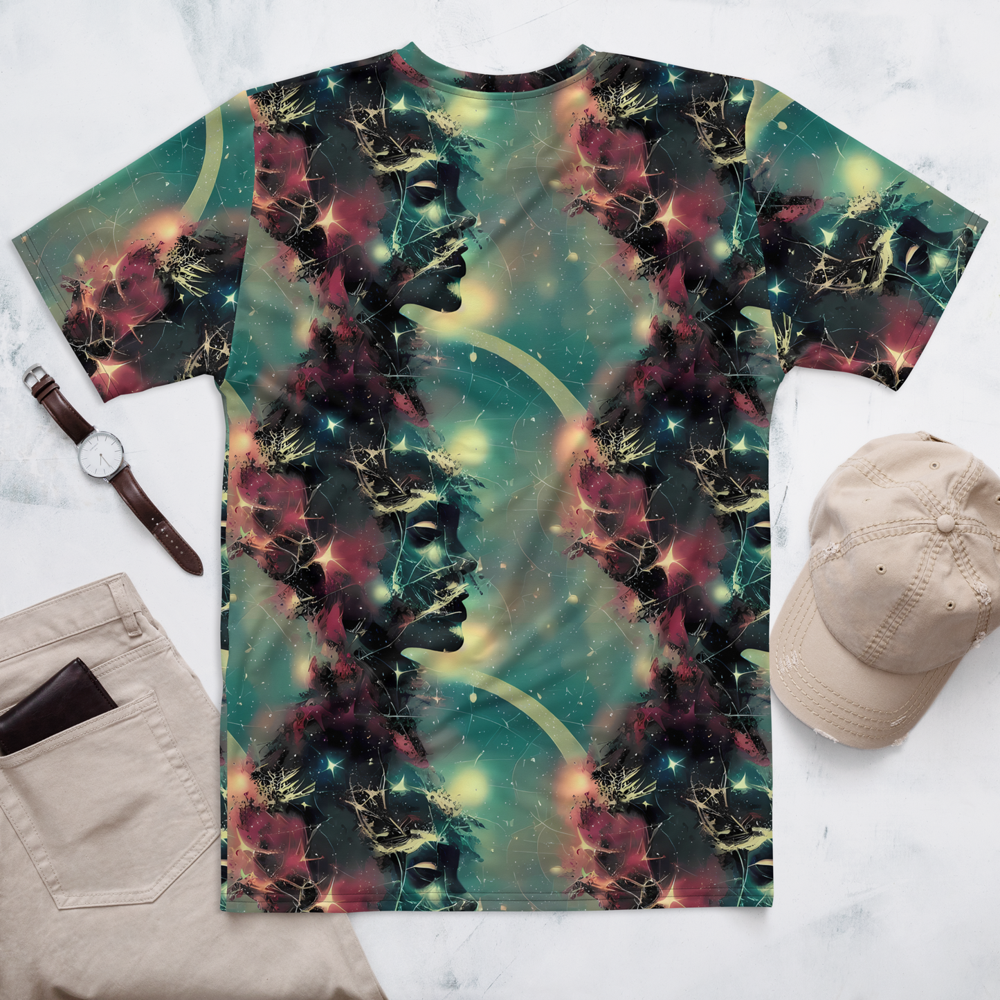 Men's Crew Neck T-Shirt - Galactic Serpent