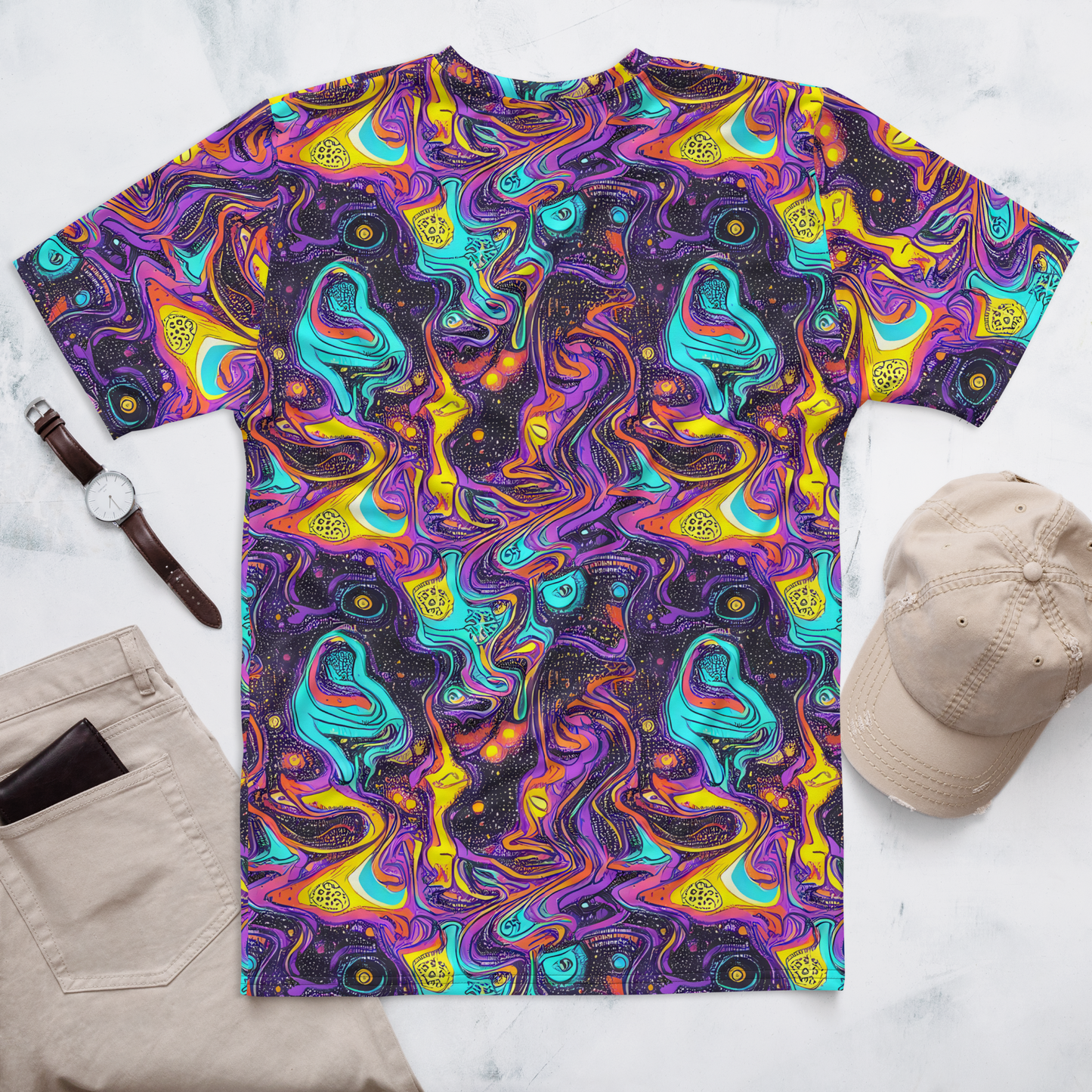 Men's Crew Neck T-Shirt - Hutty Nebula