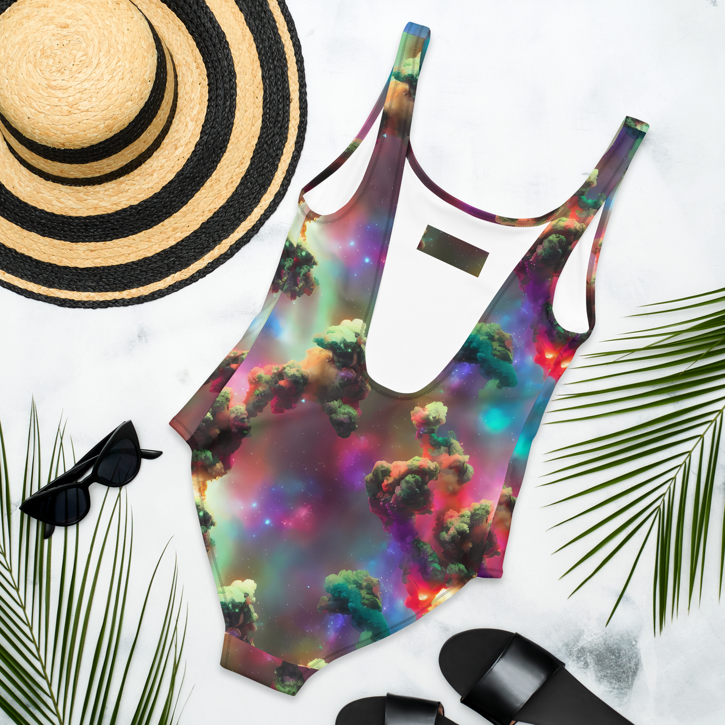 One-Piece Swimsuit - Nebula Dreams