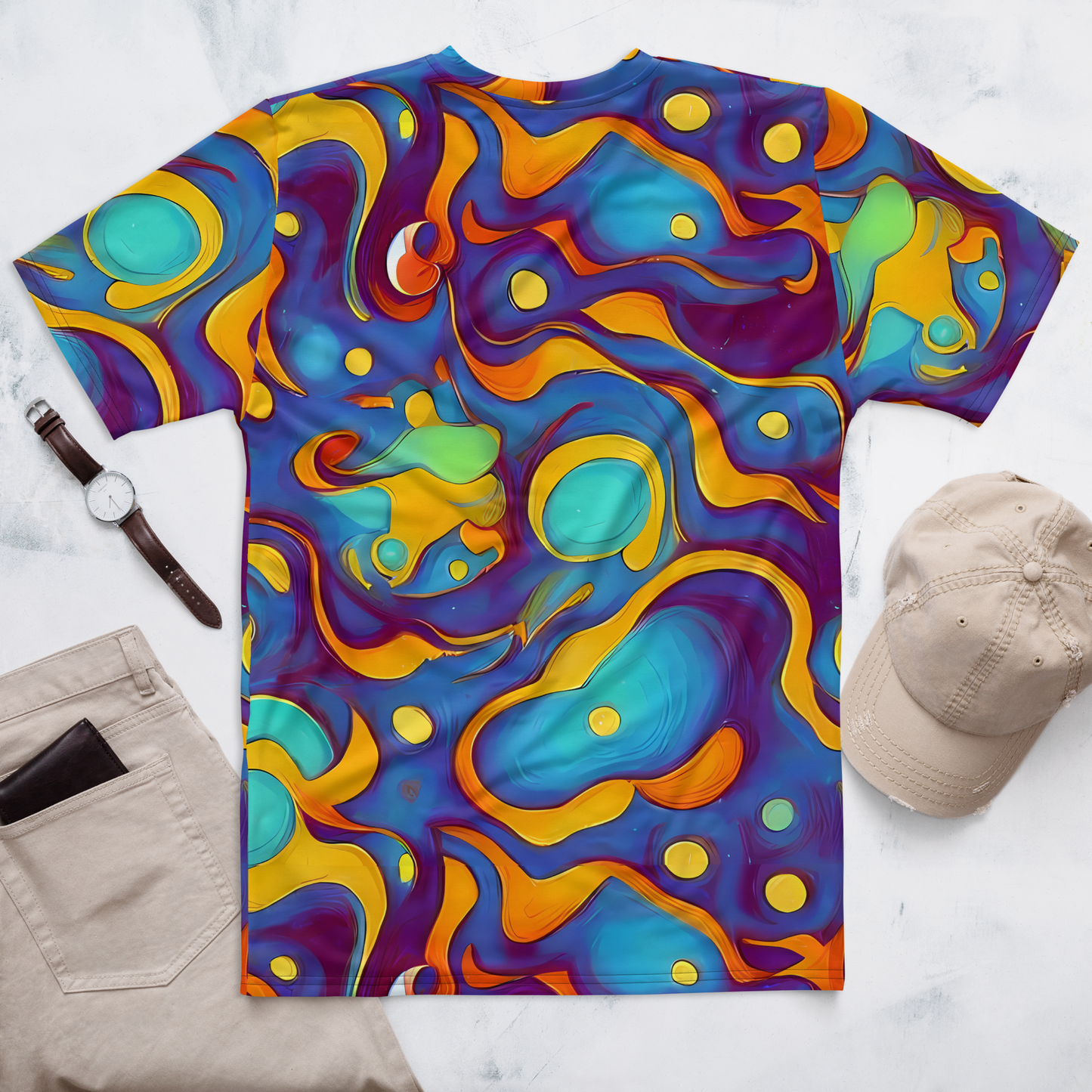 Men's Crew Neck T-Shirt - Pelton Swirl