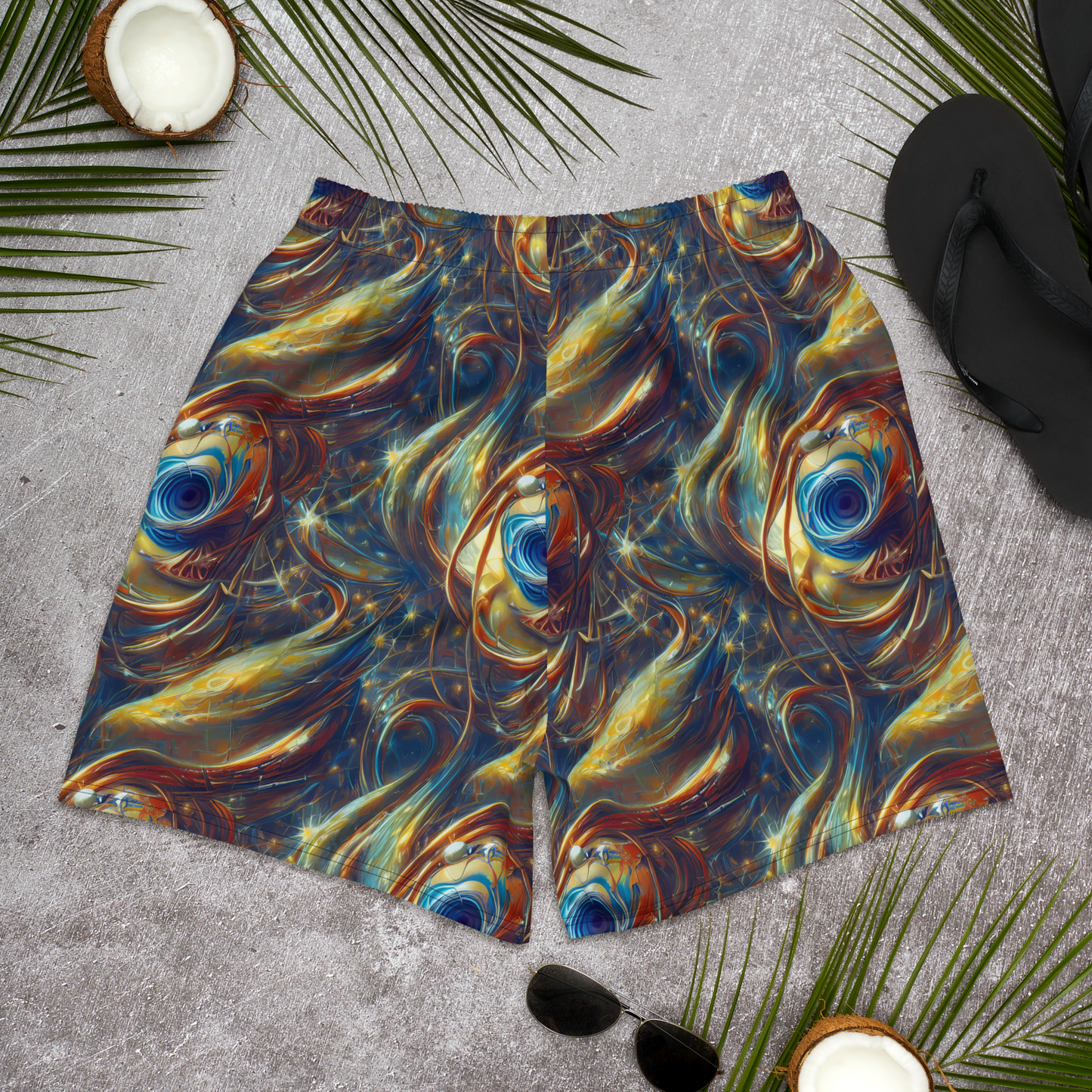 Men's Athletic Shorts - Celestial Vortex