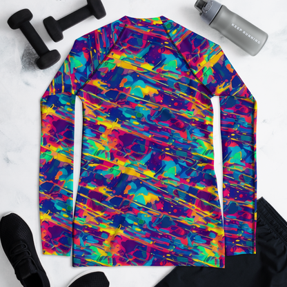 Women's Rash Guard - Spectrum Streaks