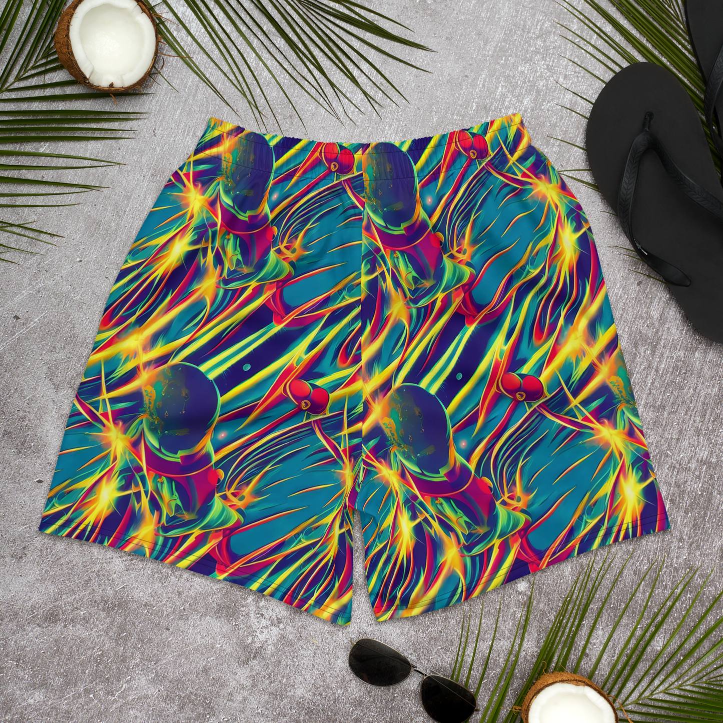 Men's Athletic Shorts - Cosmic Inferno