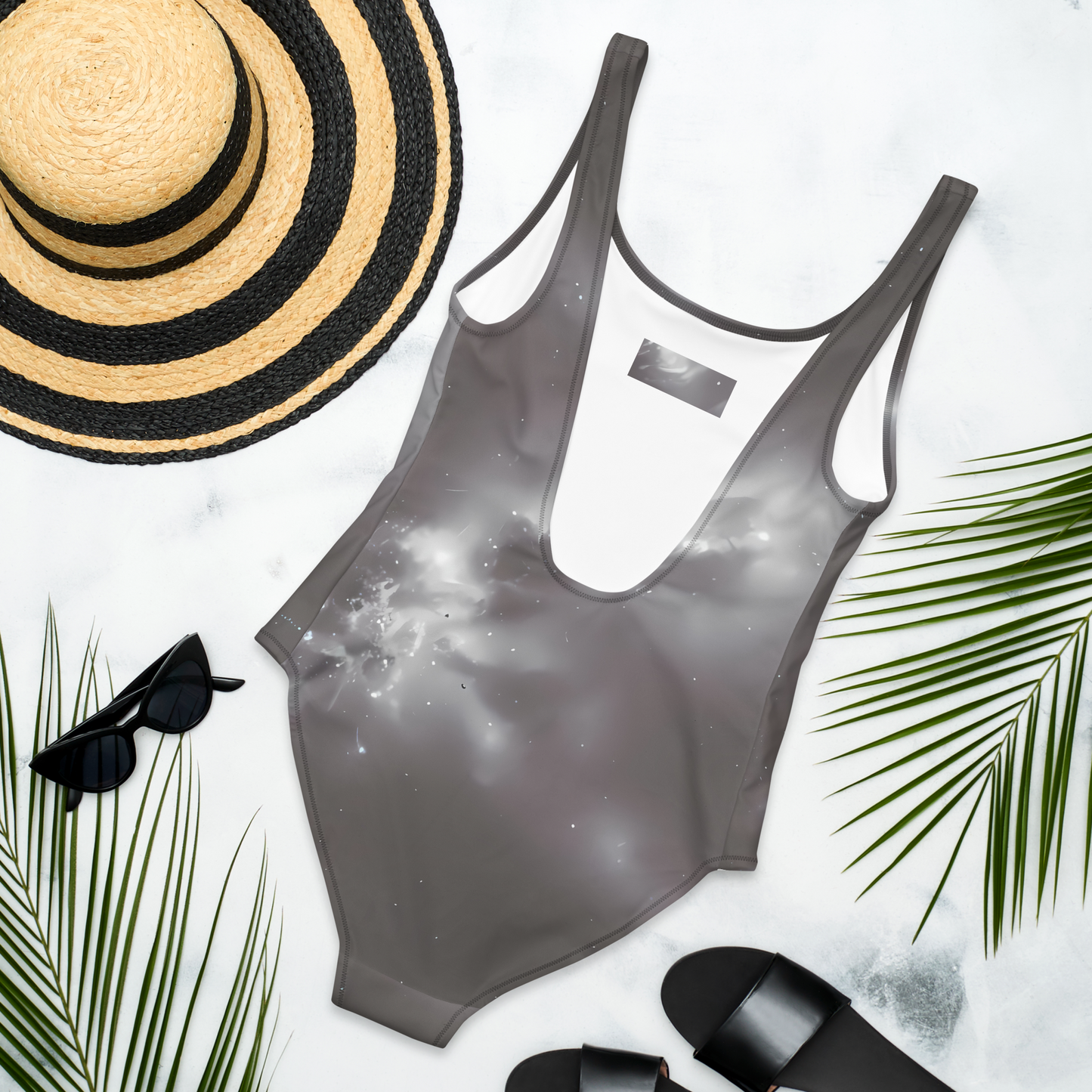 One-Piece Swimsuit - Silver Nebula