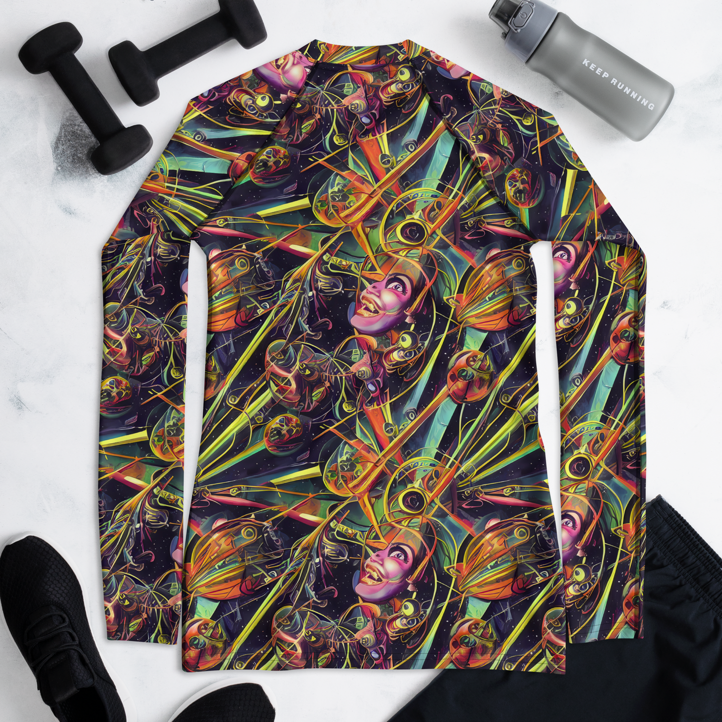 Women's Rash Guard - Psychedelic Deep Space