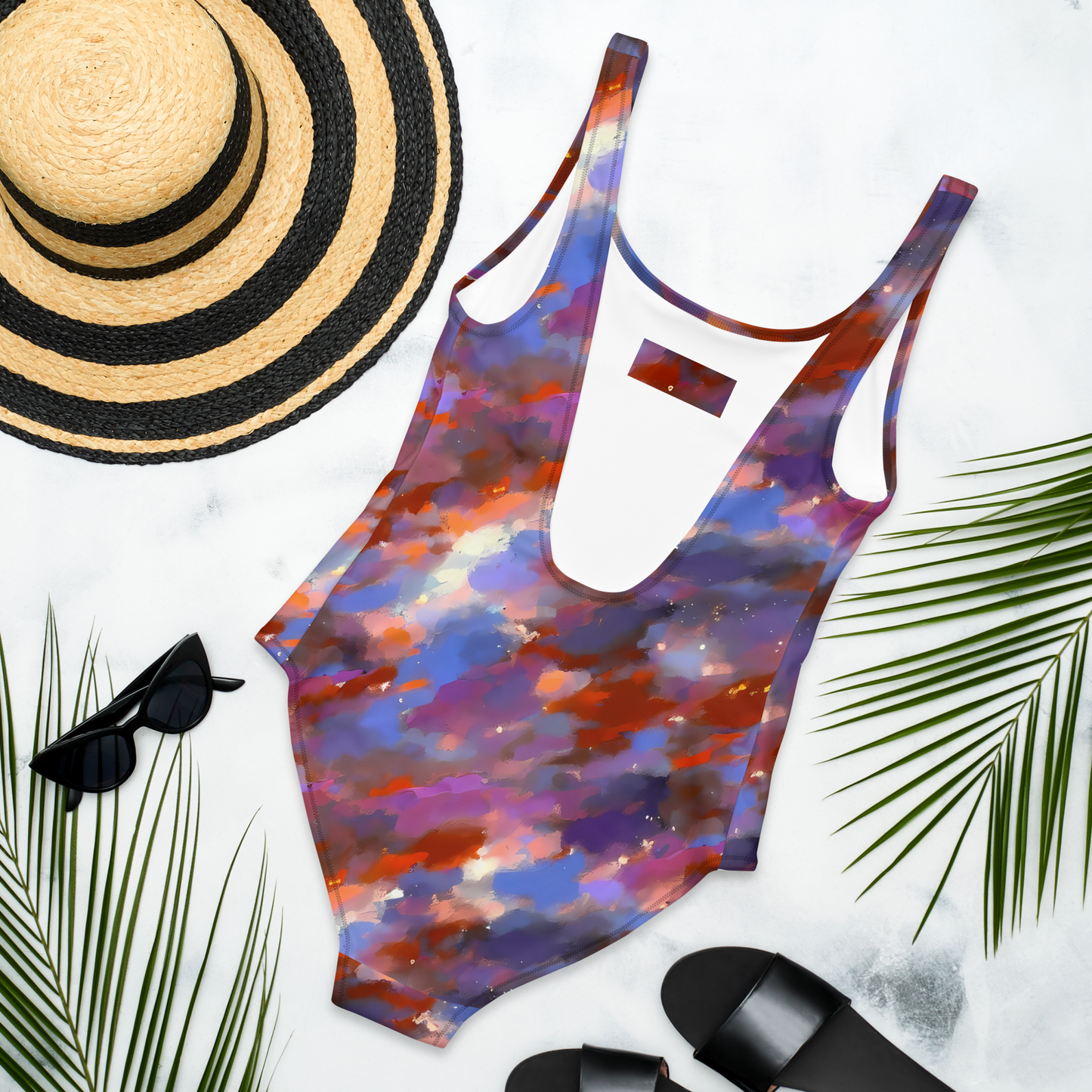 One-Piece Swimsuit - Celestial Brushstroke