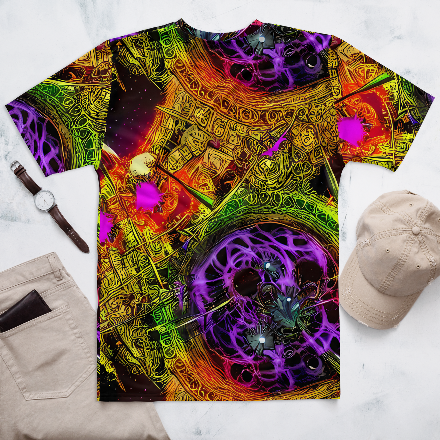 Men's Crew Neck T-Shirt - Neon Glyphworks