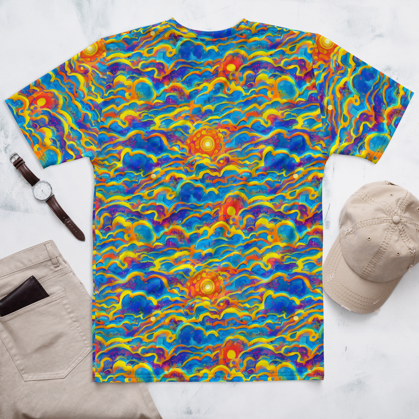 Men's Crew Neck T-Shirt - Chroma Ripple