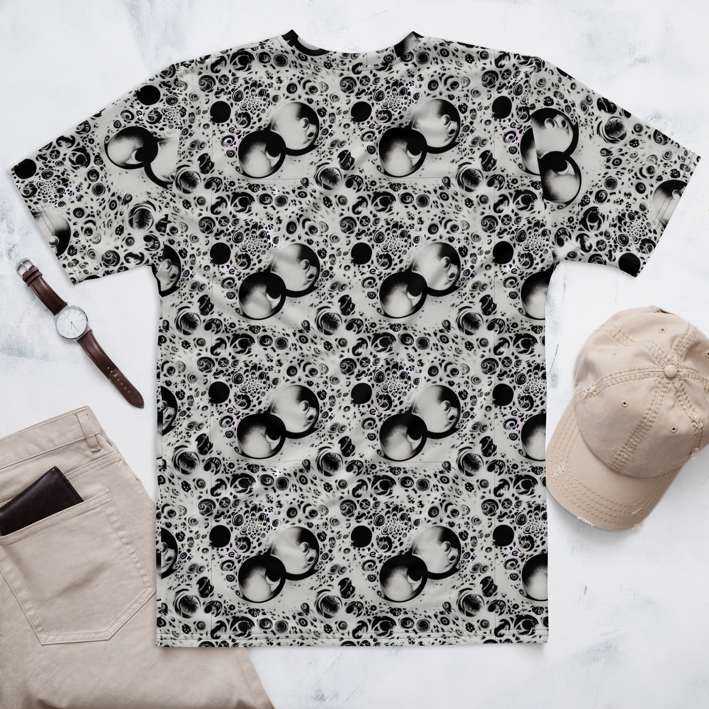 Men's Crew Neck T-Shirt - Crater Swirl