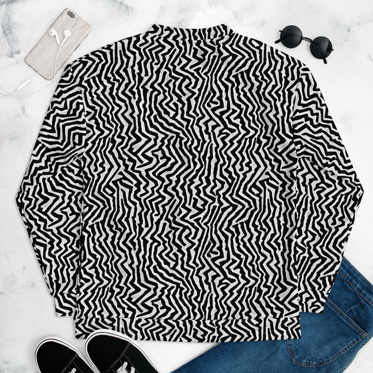 Bomber Jacket - Static Swirl