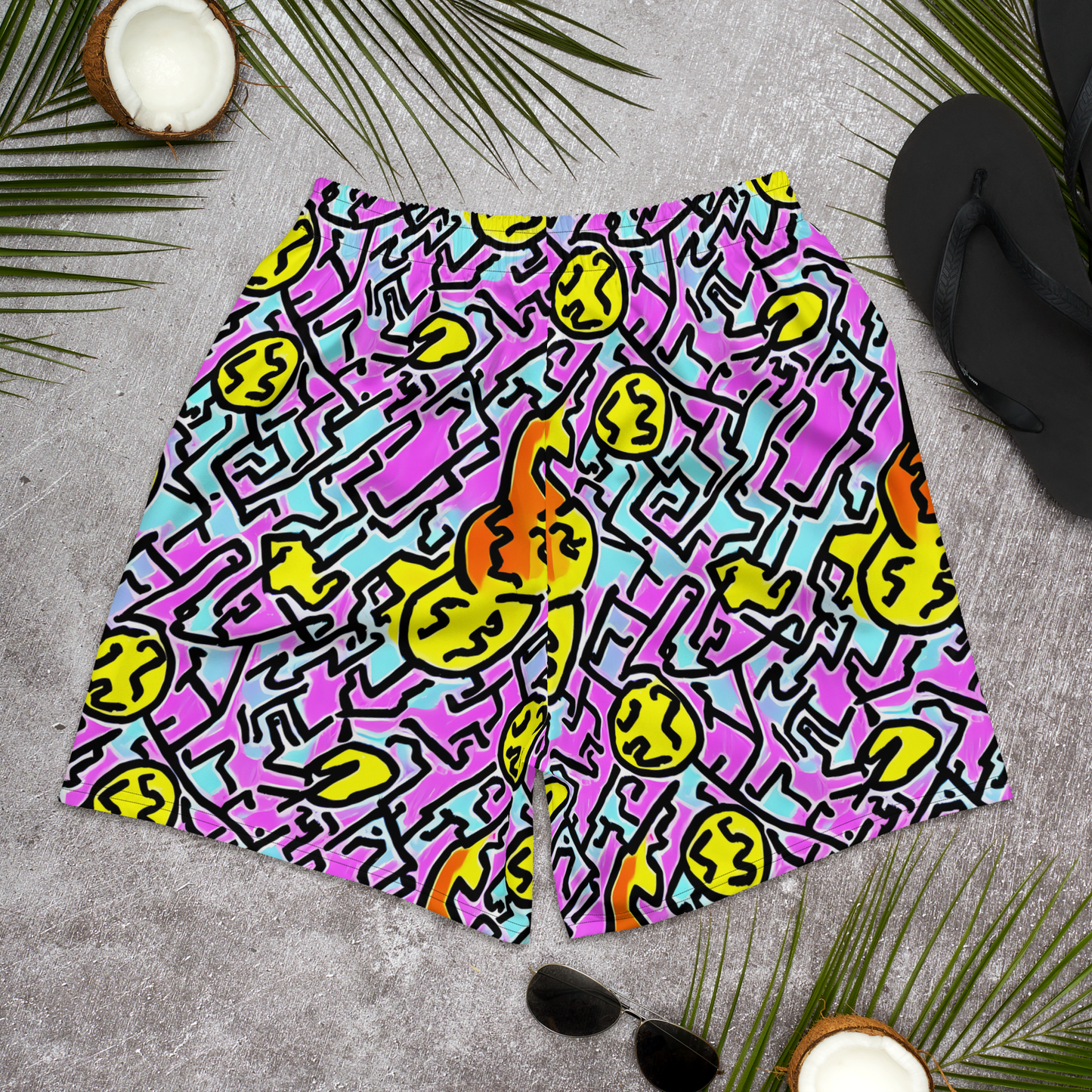 Men's Athletic Shorts - Punk Doodles