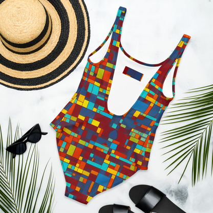 One-Piece Swimsuit - Astral Grid