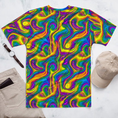 Men's Crew Neck T-Shirt - Electric Aurora