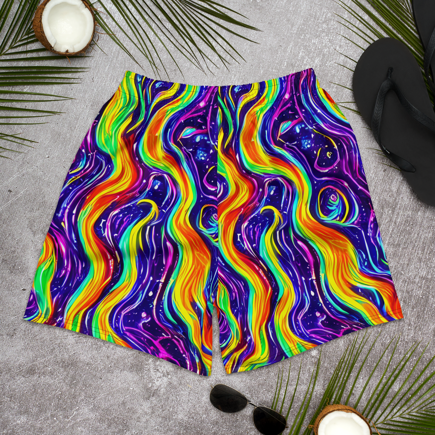 Men's Athletic Shorts - Galactic Flames