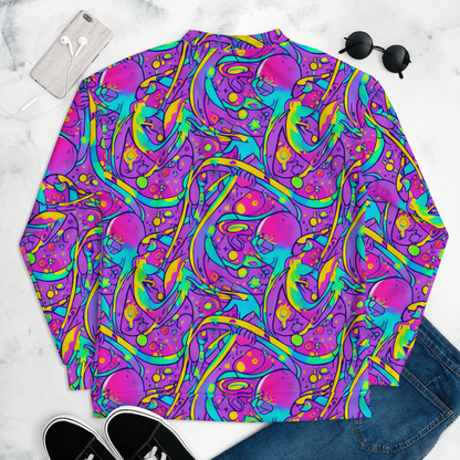 Bomber Jacket - Neon Galaxy Whirl