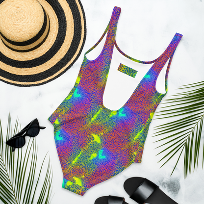 One-Piece Swimsuit - Prismatic Web