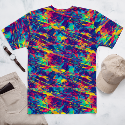 Men's Crew Neck T-Shirt - Spectrum Streaks