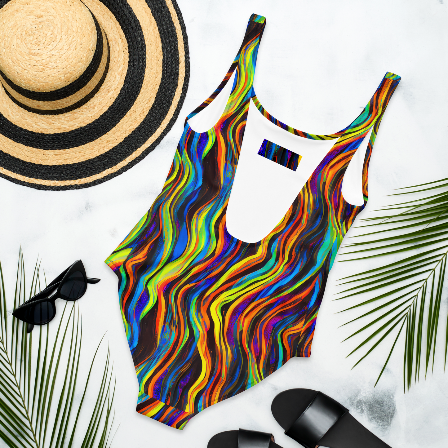 One-Piece Swimsuit - Celestial Waves