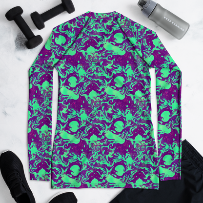 Women's Rash Guard - Alien Ripples