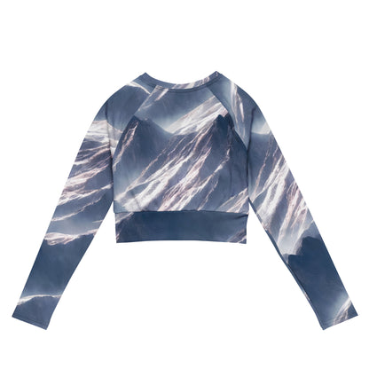 Long Sleeve Crop Top - Frosted Zenith