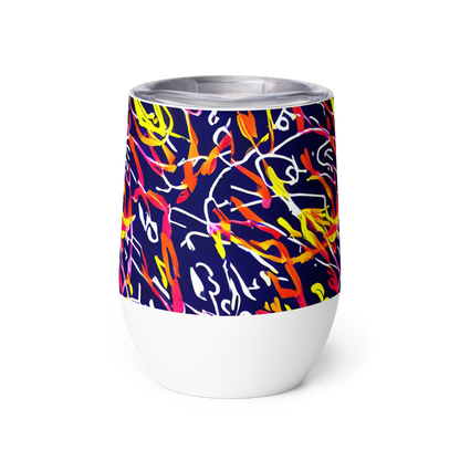 Wine Tumbler - Neon Currents