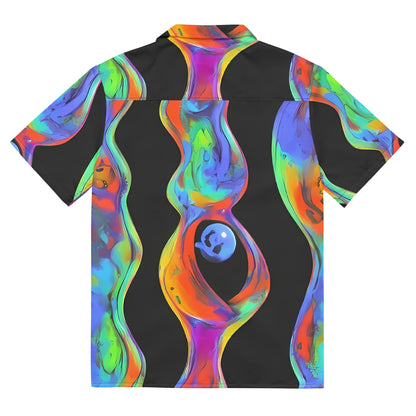 Button Shirt - Vibrant Vortices