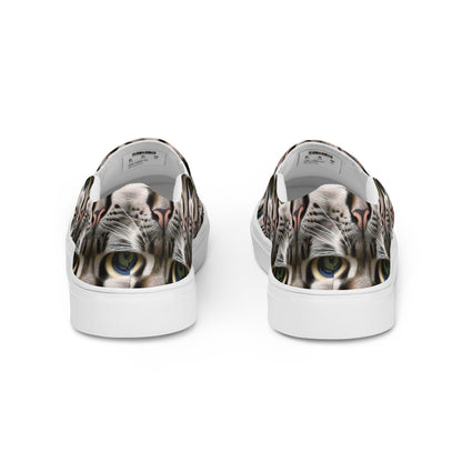 Women's Slip-On Canvas Shoes - Feline Mirage