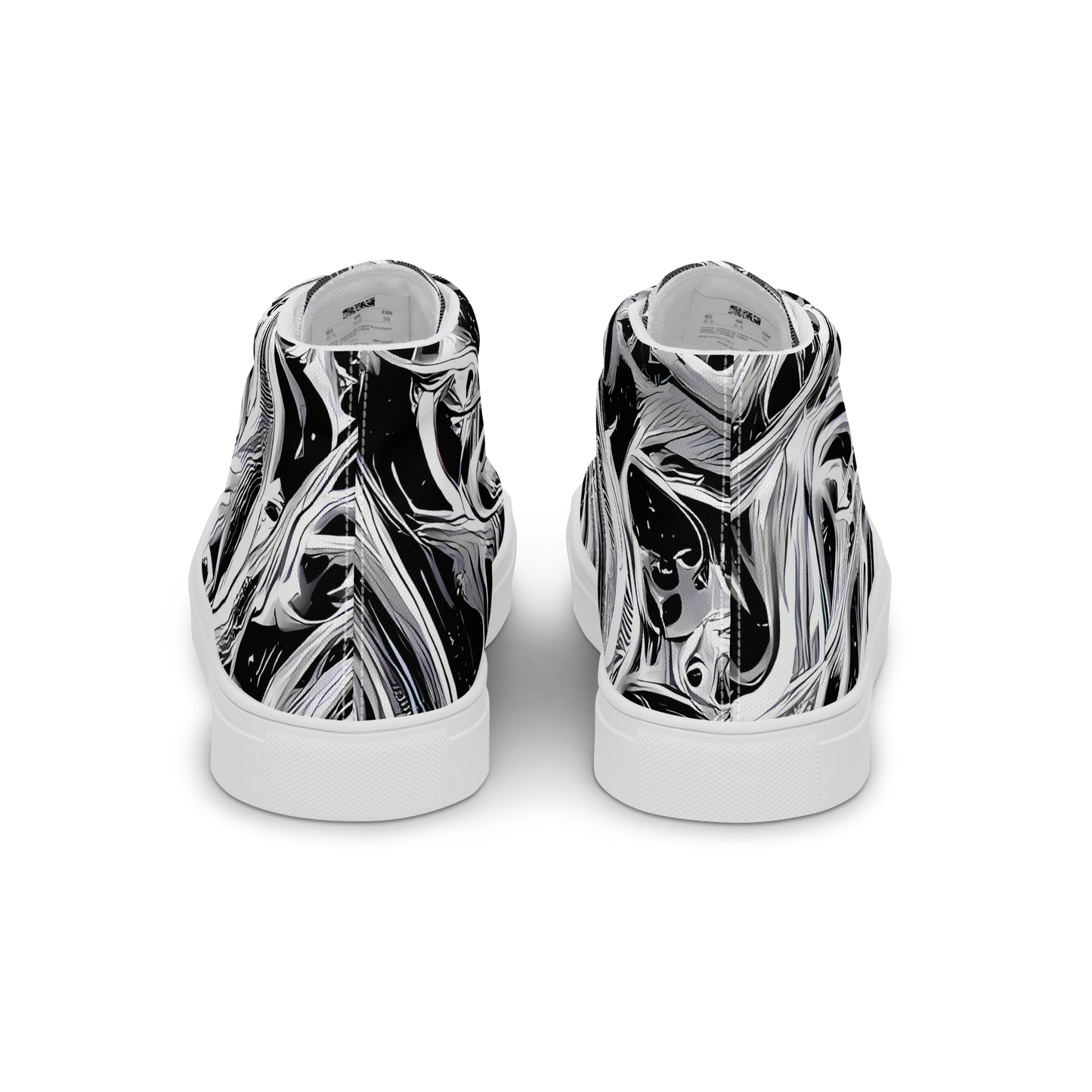 Women's High Top Canvas Shoes - Silver Shadows