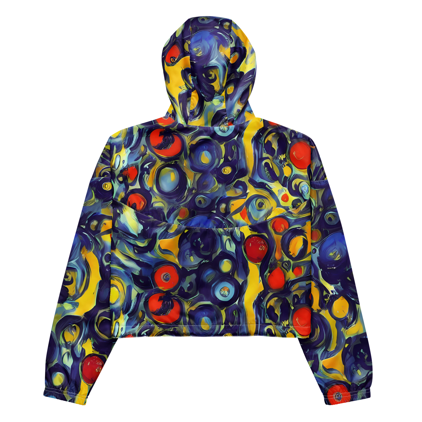 Women's Cropped Windbreaker - Dynamic Doodles