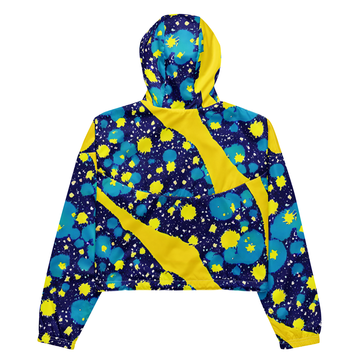 Women's Cropped Windbreaker - Starburst Splash