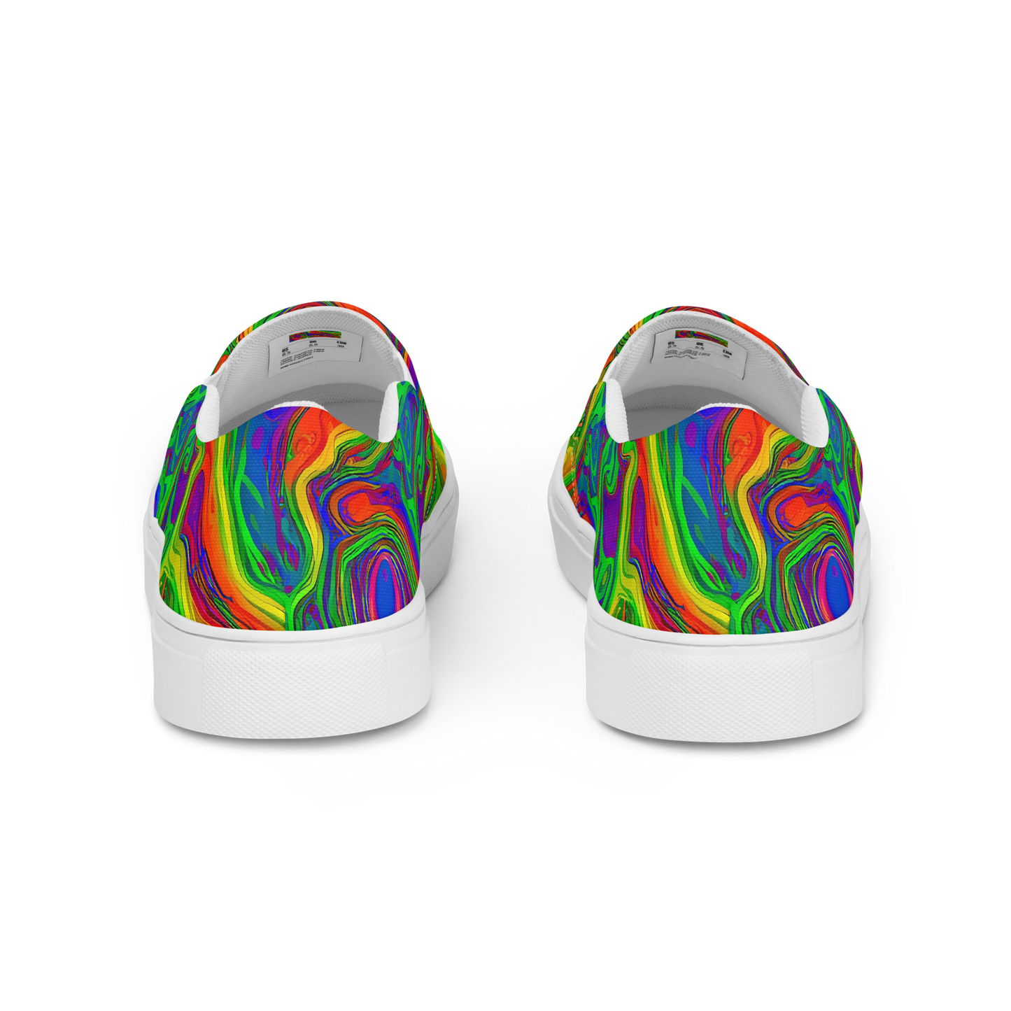 Men's Slip-On Canvas Shoes - Psychedelic Waves