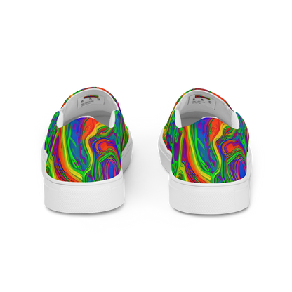 Men's Slip-On Canvas Shoes - Psychedelic Waves