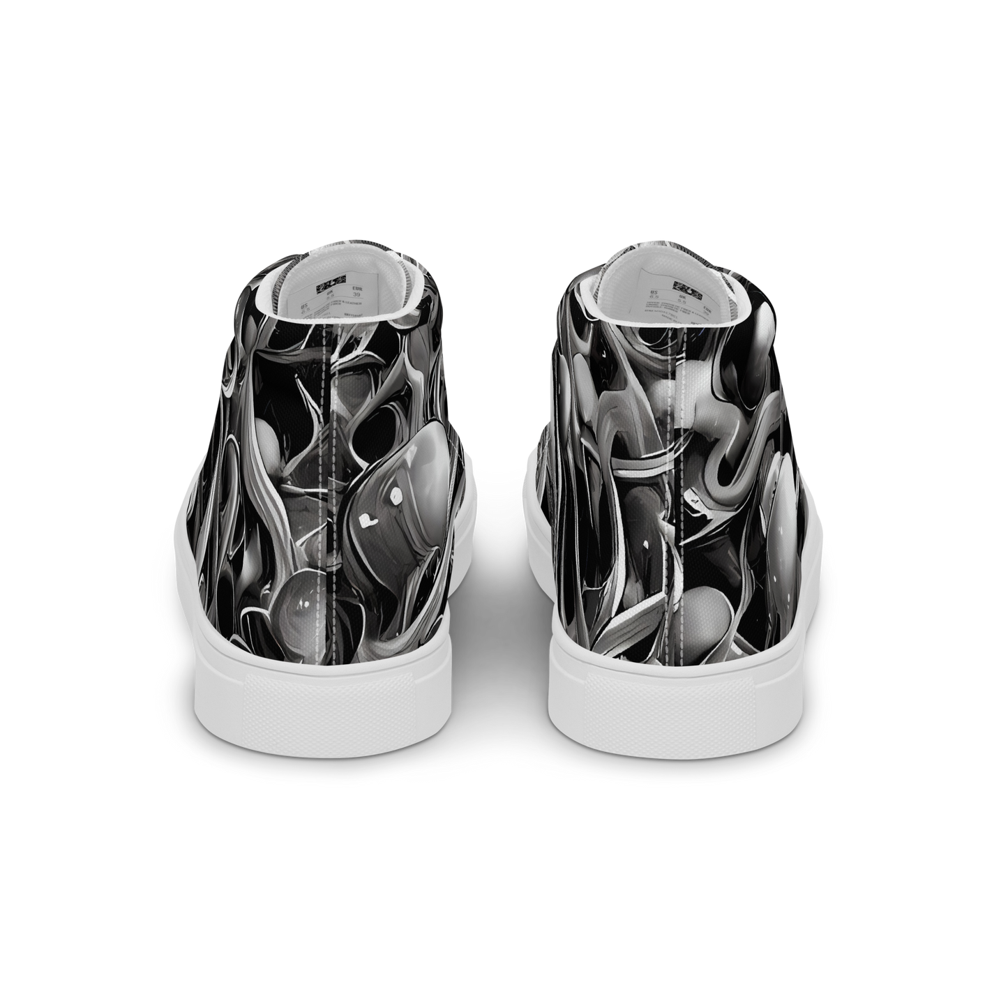 Women's High Top Canvas Shoes - Fluid Monochrome