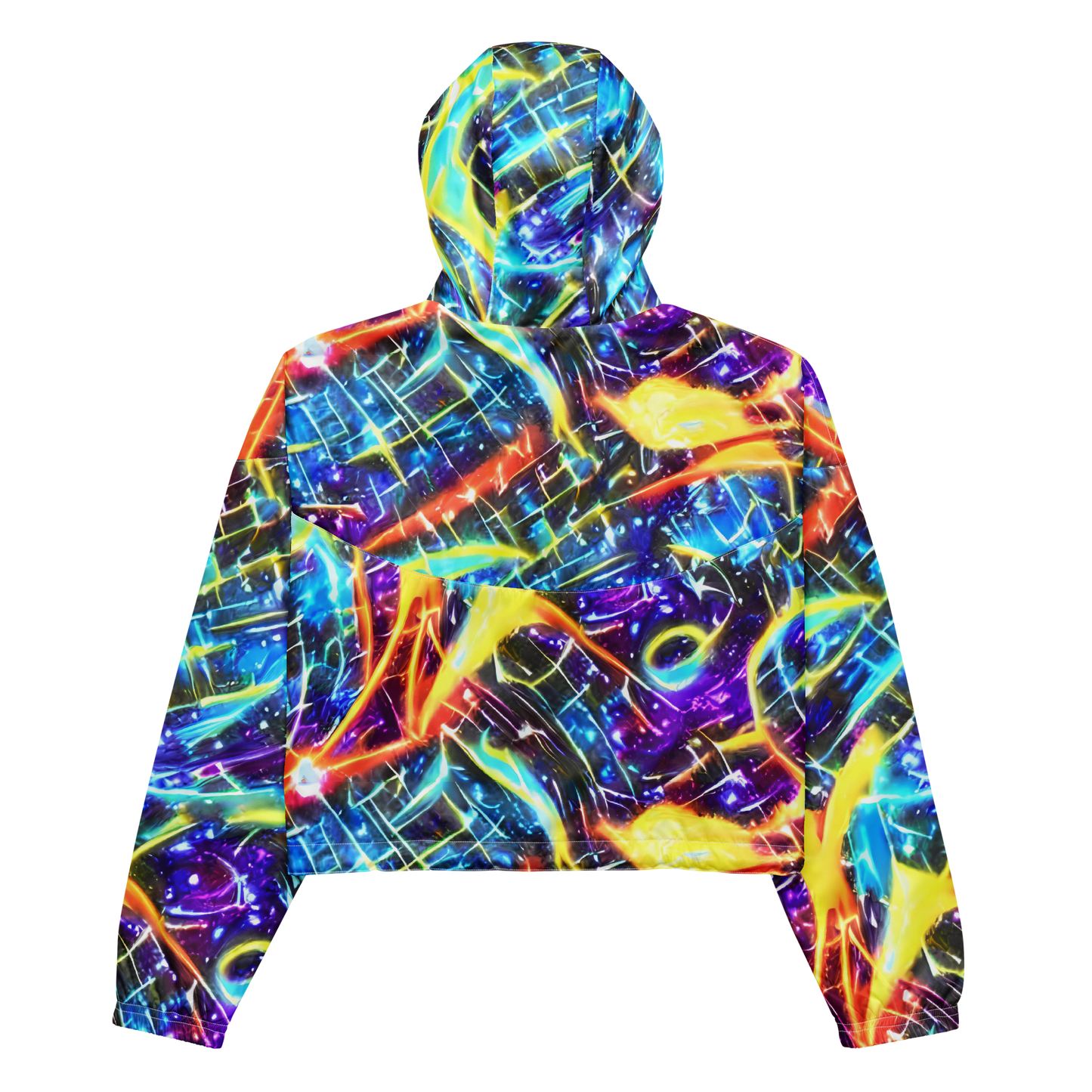 Women's Cropped Windbreaker - Mutant Nebula