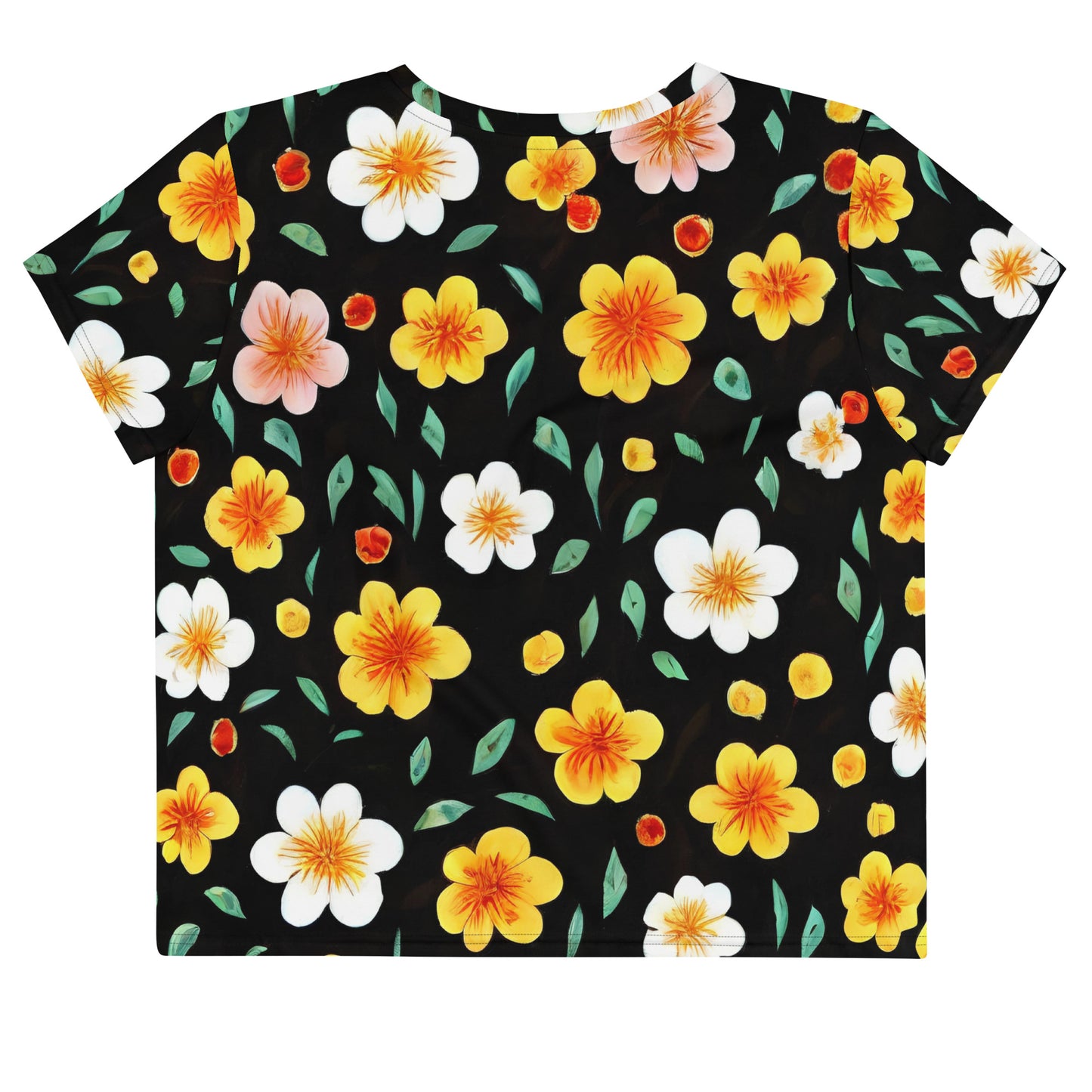 Women's Crop Tee - Sunlit Blossoms