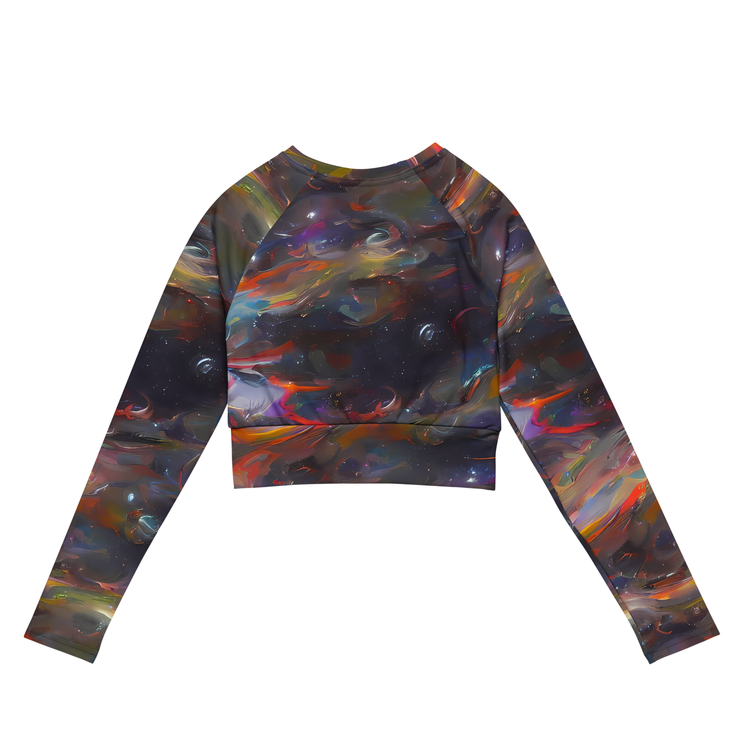 Long Sleeve Crop Top - Chromatic Flux