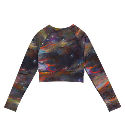 Long Sleeve Crop Top - Chromatic Flux