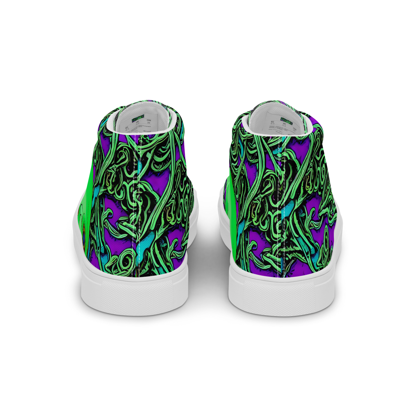 Women's High Top Canvas Shoes - Ghostly Labyrinth