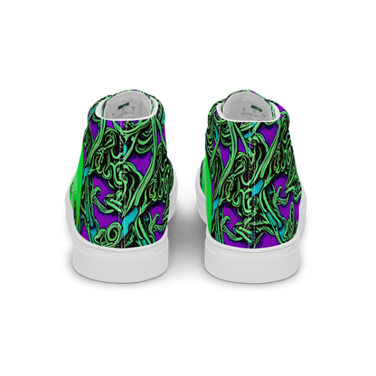 Women's High Top Canvas Shoes - Ghostly Labyrinth