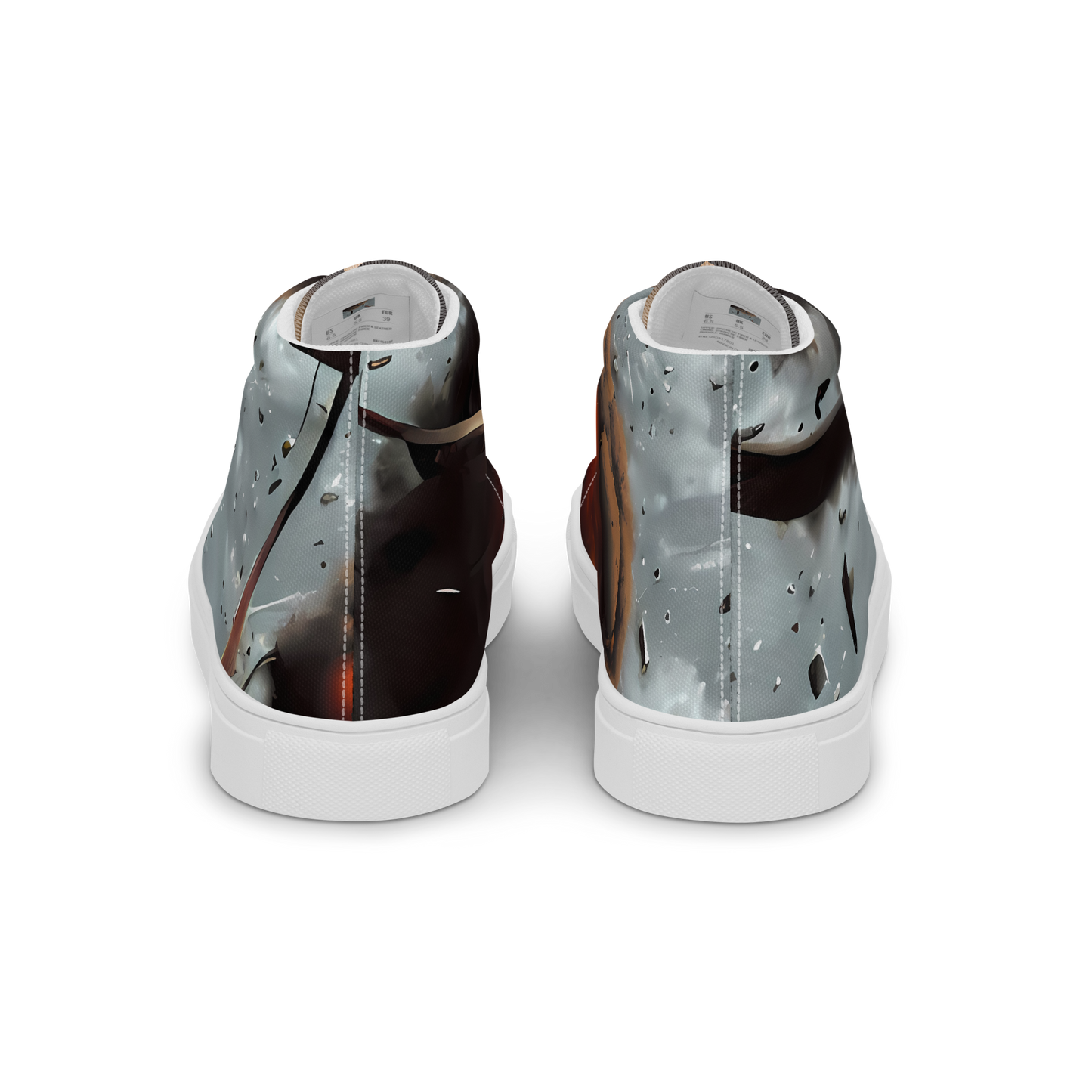 Men's High Top Canvas Shoes - Celestial Collision