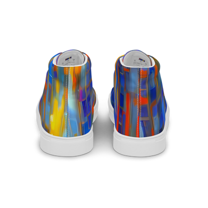 Men's High Top Canvas Shoes - Neoplastique Flow