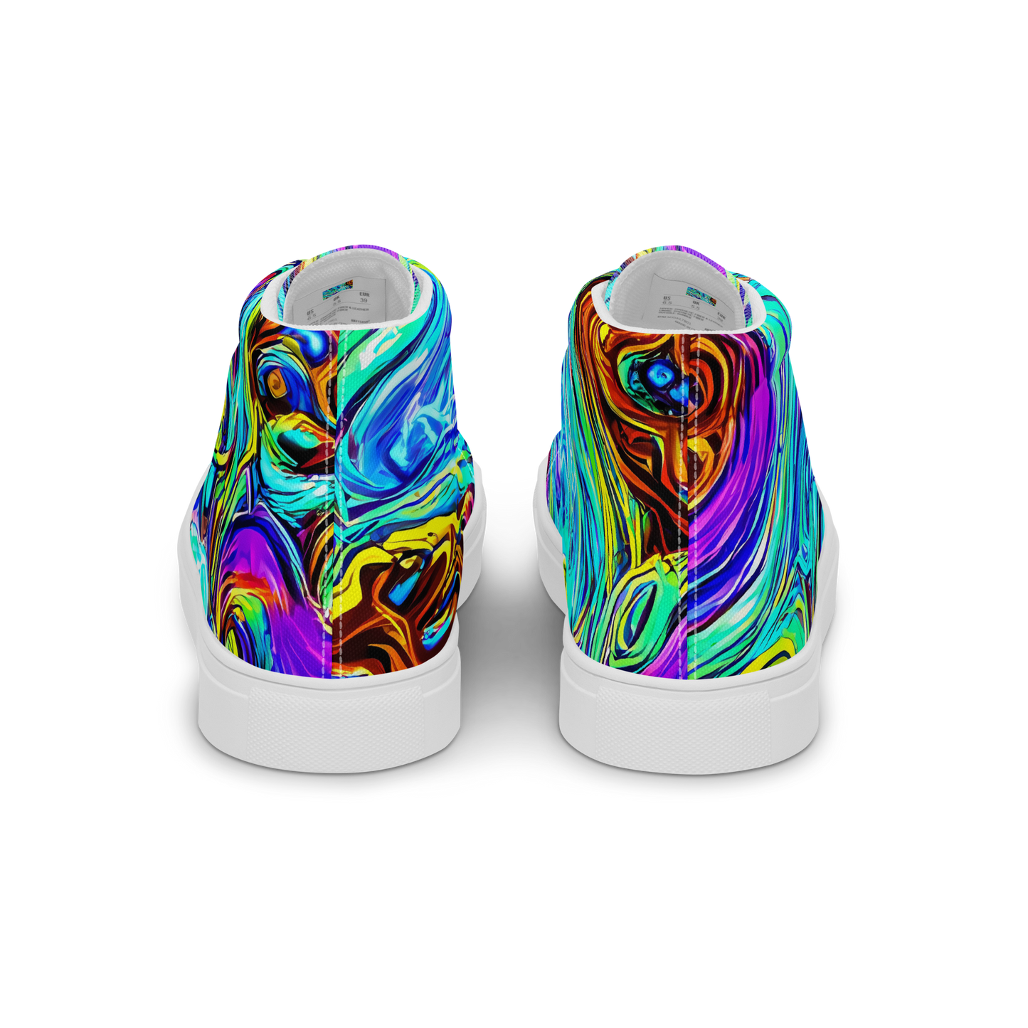 Men's High Top Canvas Shoes - Mystic Iridescence