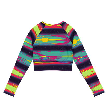 Long Sleeve Crop Top - Astro Pop