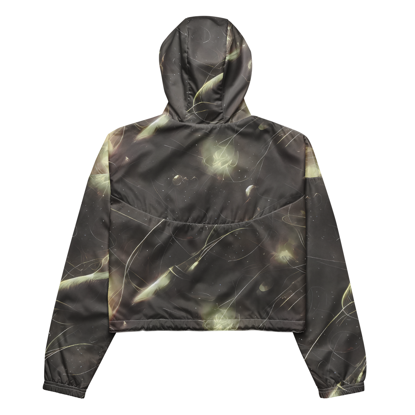 Women's Cropped Windbreaker - Nebula Veins