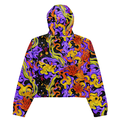 Women's Cropped Windbreaker - Bosschaert Swirl