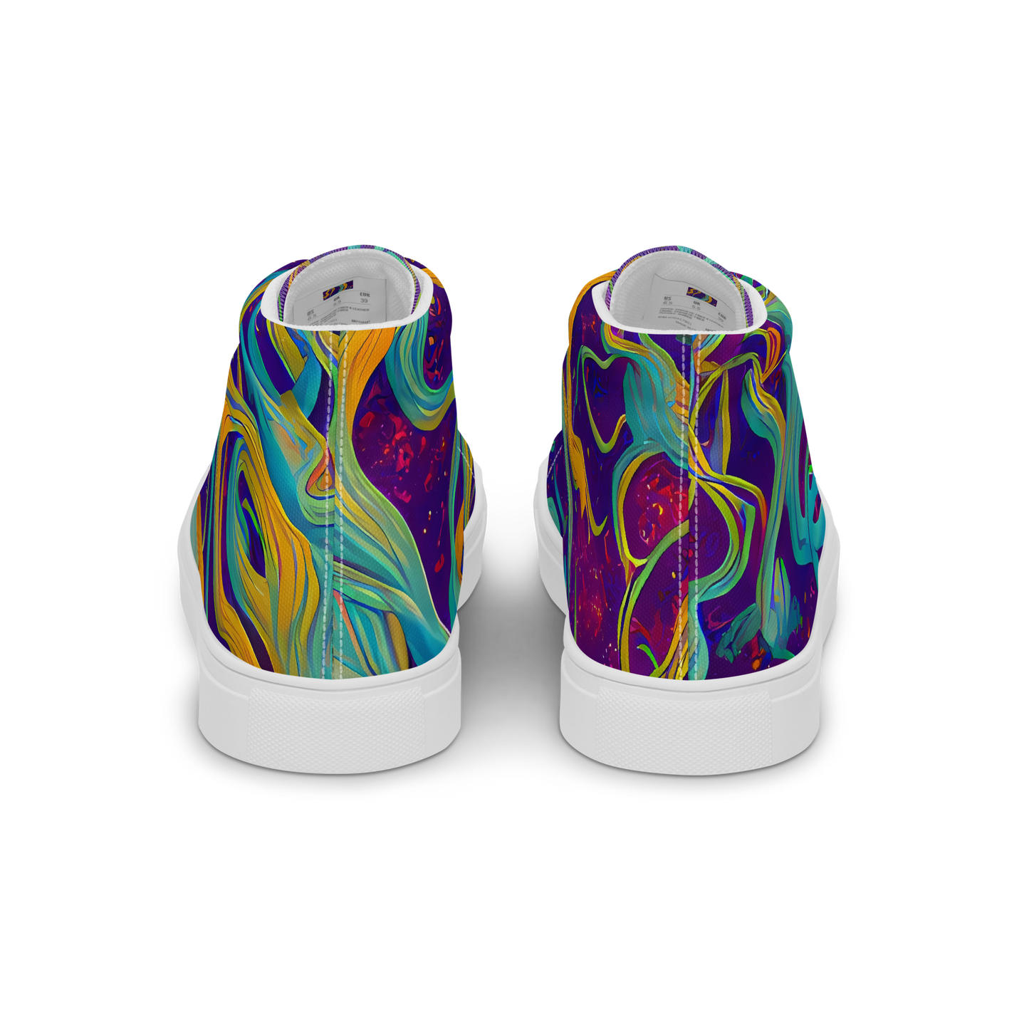 Men's High Top Canvas Shoes - Etherial Entwine