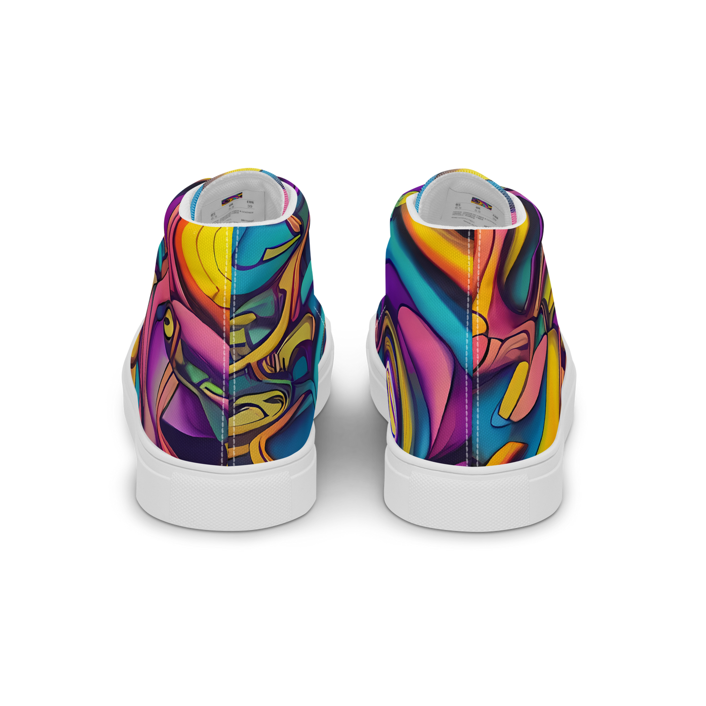 Men's High Top Canvas Shoes - Pre-Raphaelite Wave