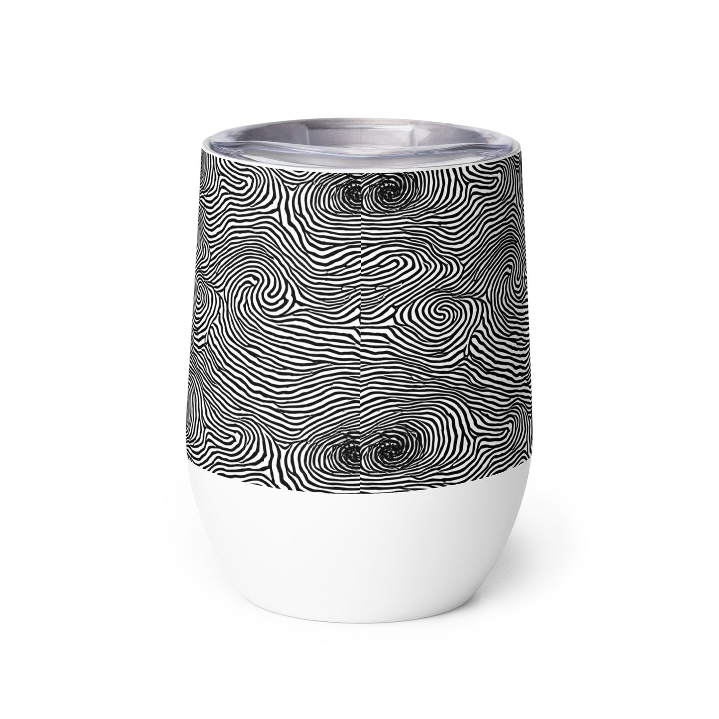 Wine Tumbler - Black And White Rhapsody
