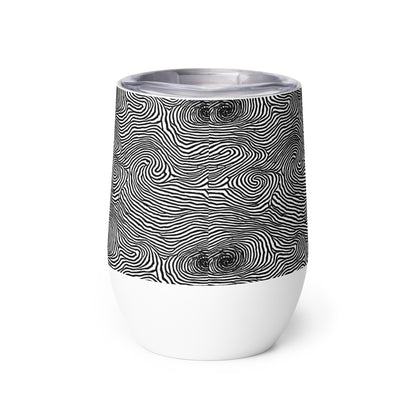 Wine Tumbler - Black And White Rhapsody